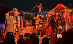 An elaborate set at Universal Studios Florida, where Halloween Horror Nights icon Jack the Clown and his girlfriend, Chance, performed throughout the event.