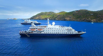 SeaDream Yacht Club's existing ships, the SeaDream I and II, in the Caribbean.