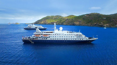 SeaDream Yacht Club's existing ships, the SeaDream I and II, in the Caribbean.