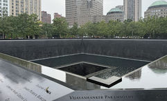 The 9/11 Memorial pools sit in the footprints of the former North and South Towers.