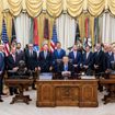 Travel CEOs with President Trump at the White House on Sept. 2.
