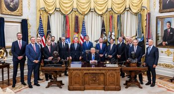 Travel CEOs with President Trump at the White House on Sept. 2.