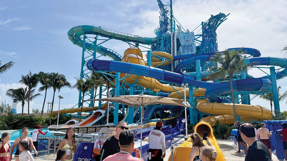 The Tidal Tower has the waterpark's tallest and longest slides.