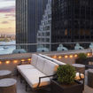 A view from the rooftop terrace at The Wall Street Hotel.