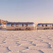 The camp consisting of six airstream trailers will be on Salar de Uyuni, the world's largest salt flat.