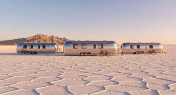 The camp consisting of six airstream trailers will be on Salar de Uyuni, the world's largest salt flat.