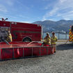 It took multiple fire departments until Tuesday to extinguish the blaze that started on Monday.