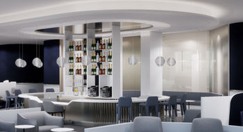 The lounge will offer seating for more than 400 people, including dining and bar space.