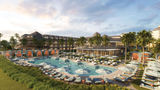 The new central pool area will feature additional food and beverage service and lounge space.