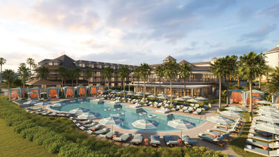 The new central pool area will feature additional food and beverage service and lounge space.