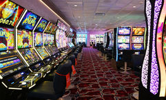 The 7,300-square-foot nonsmoking gaming area features more than 200 slot games.