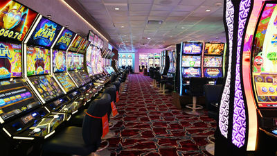 The 7,300-square-foot nonsmoking gaming area features more than 200 slot games.