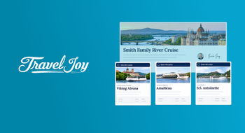 Cruise option comparisons can be shared side by side in a client proposal.