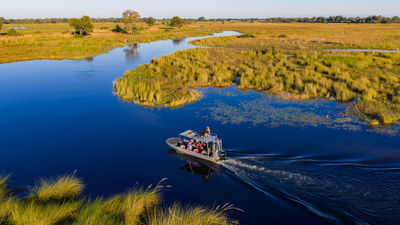 Boat safaris will be among the activities at Mokolwane Plains, exploring the channels and floodplains of the NG29 concession in Botswana's Okavango Delta.