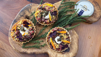 Diners at the one-Michelin-starred Ahi in Auckland can indulge in a Mapari Tartare Tart, which features angus picanha, Sturgeon Valley caviar, wasabi sour cream and nashi pear.