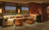 The AmaMaya's lounge features earth tone designs.