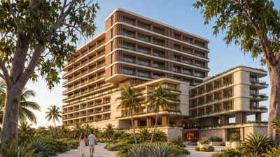 The development includes a 50-room hotel and branded residences.