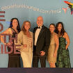 Keith Waldon (center), founder and director of Departure Lounge, was joined by Departure Lounge advisors (from left) Jennifer Waigand, Heather Herbert, Jessica Griscavage and Amy Moore at the Human Rights Campaign’s annual National Dinner in Washington, D.C.