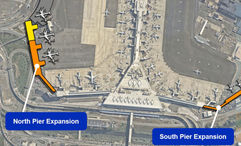 Two gates will be added on the south side of the terminal, and six will be expanded on the north side.