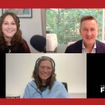 Clockwise from top left: River cruise editor Brinley Hineman, Tauck president Jeremy Palmer and Folo host Rebecca Tobin talk about how Tauck managed its river cruise business during a low-water season on the Rhine and Danube rivers.