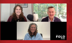 Clockwise from top left: River cruise editor Brinley Hineman, Tauck president Jeremy Palmer and Folo host Rebecca Tobin talk about how Tauck managed its river cruise business during a low-water season on the Rhine and Danube rivers.