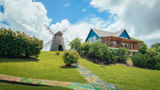 Trois Rivieres Distillery is recognizable by its landmark windmill.
