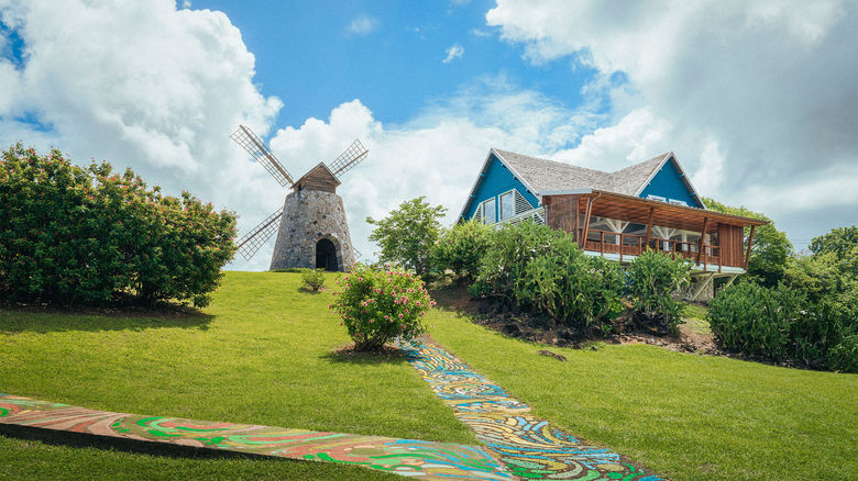 Trois Rivieres Distillery is recognizable by its landmark windmill.