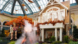 A young fisherman and his dog are depicted in “Casting Tranquility … Autumn Artistry” at Bellagio’s Conservatory & Botanical Gardens in Las Vegas.