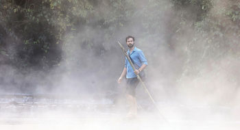 Geothermal scientist Andres Ruzo has been studying the Boiling River for 18 years.