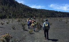The Halemaumau Trail on the floor of Kilauea caldera was one of the trails closed.