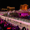 A view of the 2025 Formula 1 Heineken Las Vegas Grand Prix from the T-Mobile Zone at Sphere.