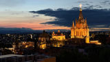 The Parroquia de San Miguel Arcangel, as seen from Casa de Sierra Nevada, a Belmond hotel.