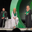 Cruise Planners executives announce sweeping AI updates for advisors during the executive opening of their CPWorld conference. From left, chief information officer Brian Shultz, CEO Michelle Fee, COO Theresa Scalzitti and chief strategy officer Scott Koepf.
