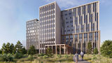 The 284-room property, shown in a rendering, will be operated by Scandic under a franchise agreement with Hilton.