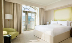 The property features 373 rooms, a spa, a heated indoor pool and a fitness center.
