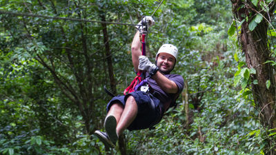 Ziplining in a Costa Rica cloud forest. Costa Rica's summer air bookings are exceeding 2019 by 30%.
