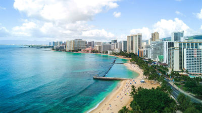 The Honolulu skyline.
