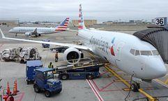 American Airlines planes at JFK Airport in New York.