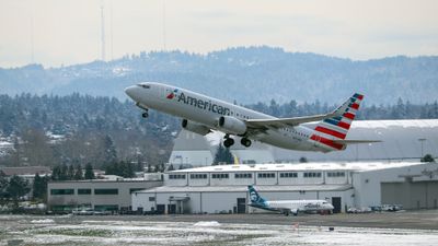 American Airlines and Alaska Airlines jets at Portland International Airport.