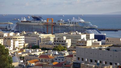 The Celebrity Apex docked in Haifa, Israel, on Sept. 30.