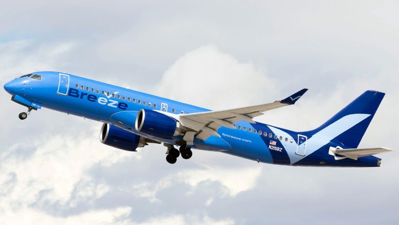 In November, Breeze Airways will operate its first flights from Daytona Beach, Fla.; Erie, Pa.; and South Bend, Ind.