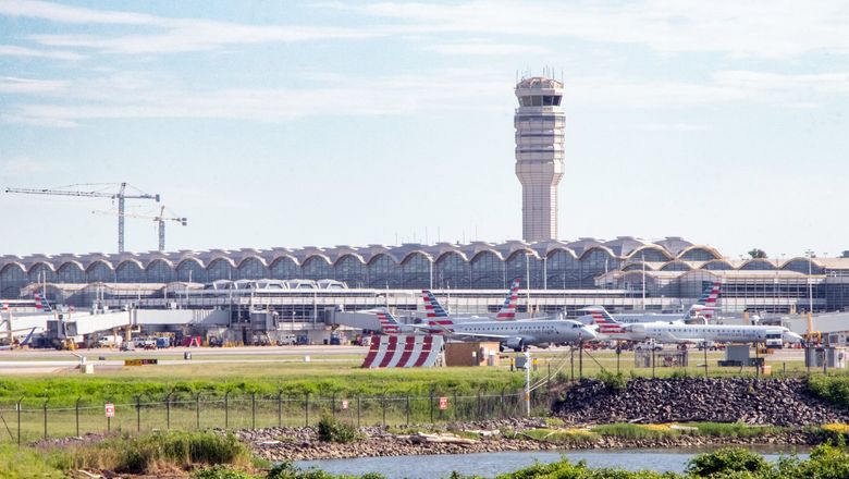 Washington Reagan International airport, in Arllington, Va. The DOT just awarded five airlines slots to fly new routes beyond the airport's federally-established flight perimeter, opening up additional flights to the western part of the U.S.