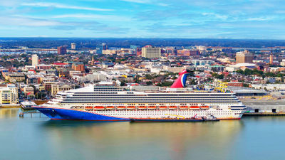 The Carnival Sunshine docked in Charleston last year.