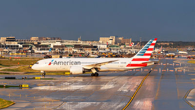 An American Airlines jet at Chicago O'Hare Airport. The airline reported its second-quarter 2025 earnings and said its engagement with the trade is continuing to pay off.