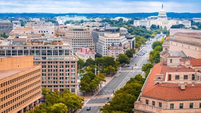 The Washington, D.C. skyline.