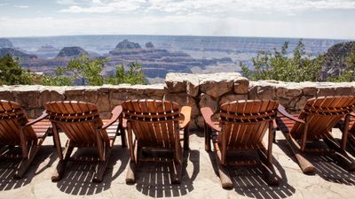 Chairs at the Grand Canyon Lodge in 2019.