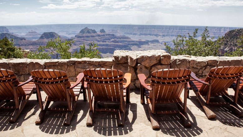 Chairs at the Grand Canyon Lodge in 2019.