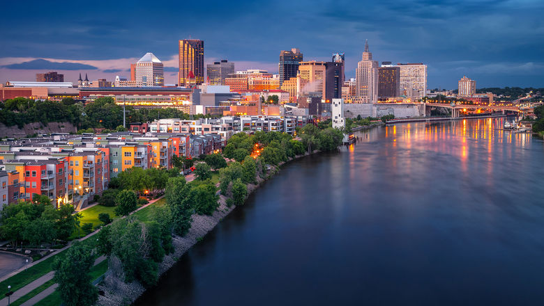 The St. Paul cityscape.