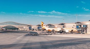Zayed Airport in Abu Dhabi, the hub for Etihad Airways.