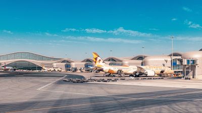 Zayed Airport in Abu Dhabi, the hub for Etihad Airways.